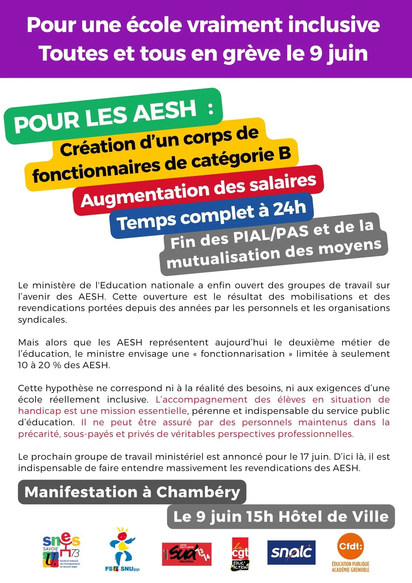 Tract AESH 9 juin